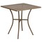 Flash Furniture 28.25&#x22; Gold Contemporary Square Outdoor Patio Table